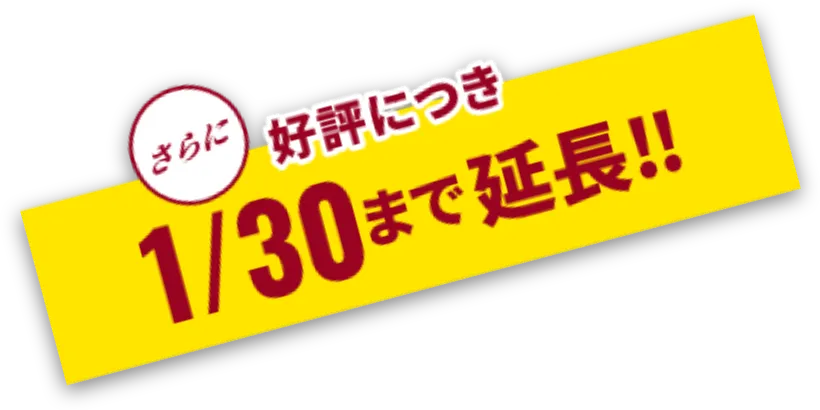 好評につき12/31まで延長！
